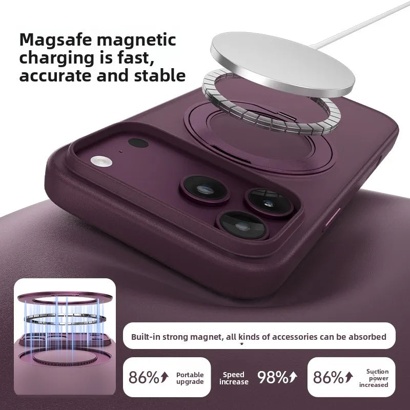 Shockproof MagSafe Case with 360° Rotatable Kickstand for iPhone 18 Series