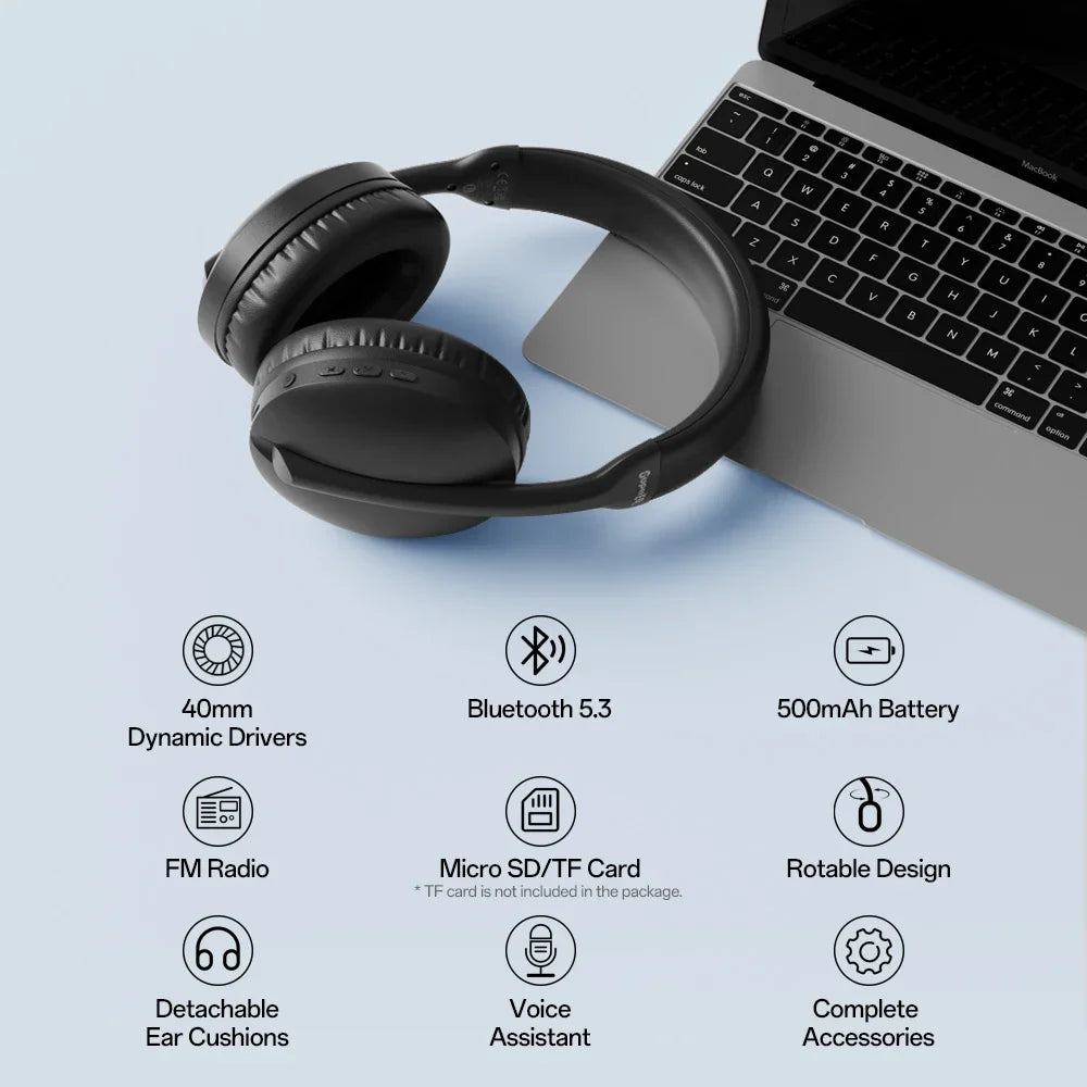 OneOdio SuperEQ S6001 Bluetooth Over-Ear Headphones