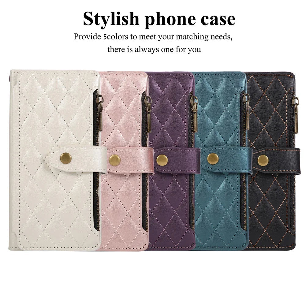 iPhone 17 Series Crossbody Purse Case with Wrist Strap