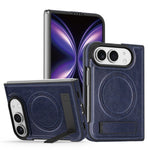 Leather Kickstand Case with MagSafe Alignment Ring for iPhone Duo
