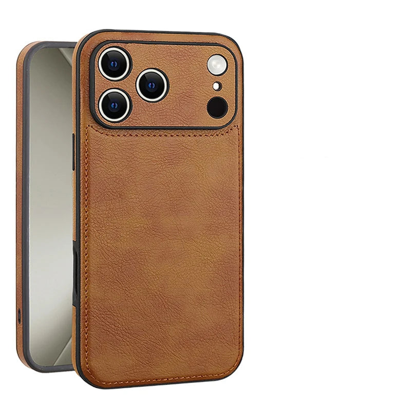 Classic Leather Texture Shockproof Case for iPhone 17 Series