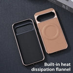 Soft Edge Leather Plating Magnetic Case for Google Pixel 9 Series