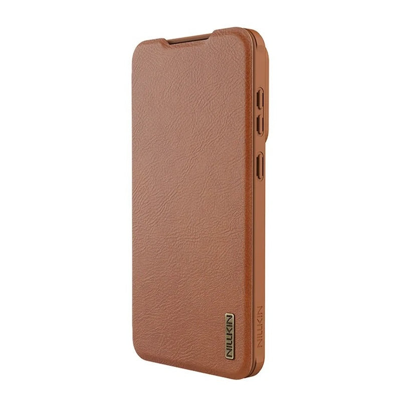 Premium Leather Flip Cover with Sliding Camera Protection for Samsung Galaxy S25 Edge