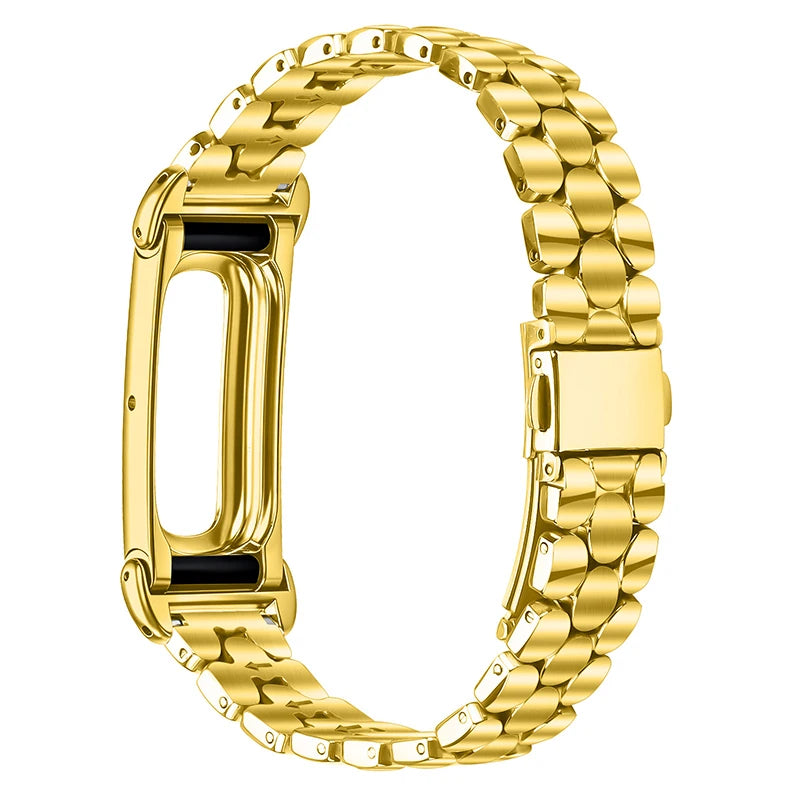 Stainless Steel Adjustable Bracelet with Fold-Over Safety Clasp for Google Fitbit Air