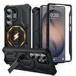 Full-Body Triple-Shield Magnetic Armor Case with Metal Kickstand for Samsung Galaxy S26 Series