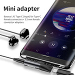 Baseus 2-in-1 USB Type-C to 3.5mm AUX Jack Audio Adapter