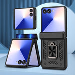 Slim Protective Hard PC Case with Ring Stand for Samsung Galaxy Z Flip 8