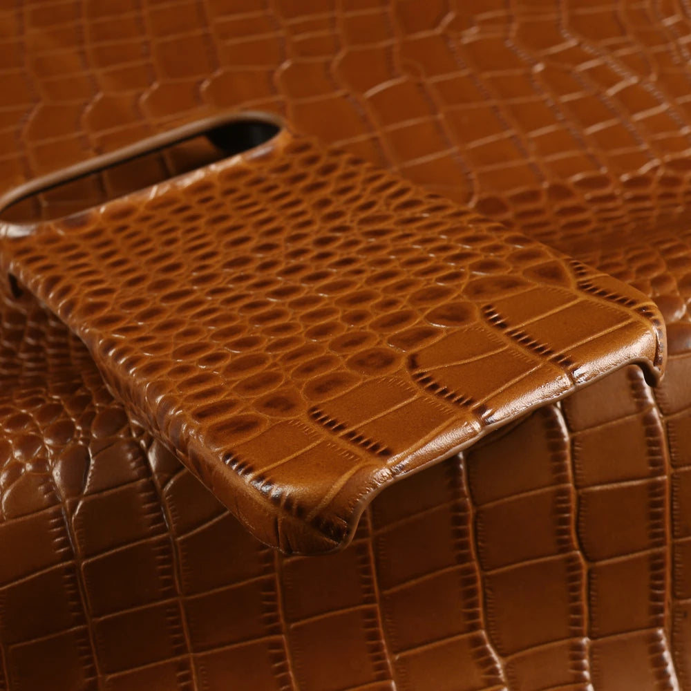 Genuine Crocodile Magnetic Leather Case for Google Pixel 10 Series