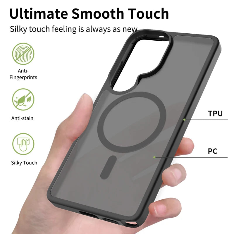 Samsung Galaxy S26 Series PC+TPU Magnetic Matte Protective Case