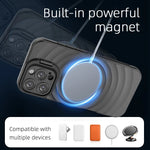 Matte Ripple Armor MagSafe Case with Foldable Stand for iPhone 16 Series