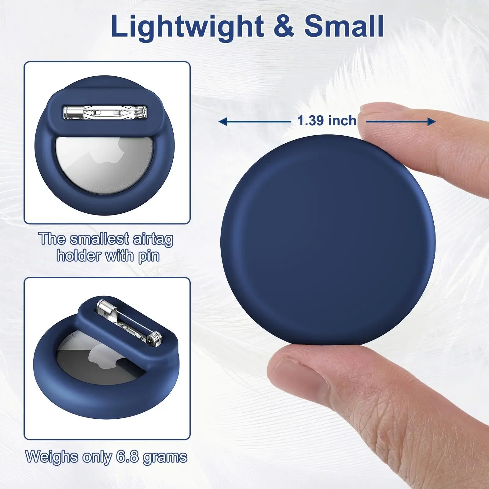 Secure Silicone AirTag Case with Safety Pin
