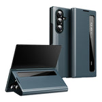 Samsung Galaxy Z Fold 7 Leather Case with Side Display Window