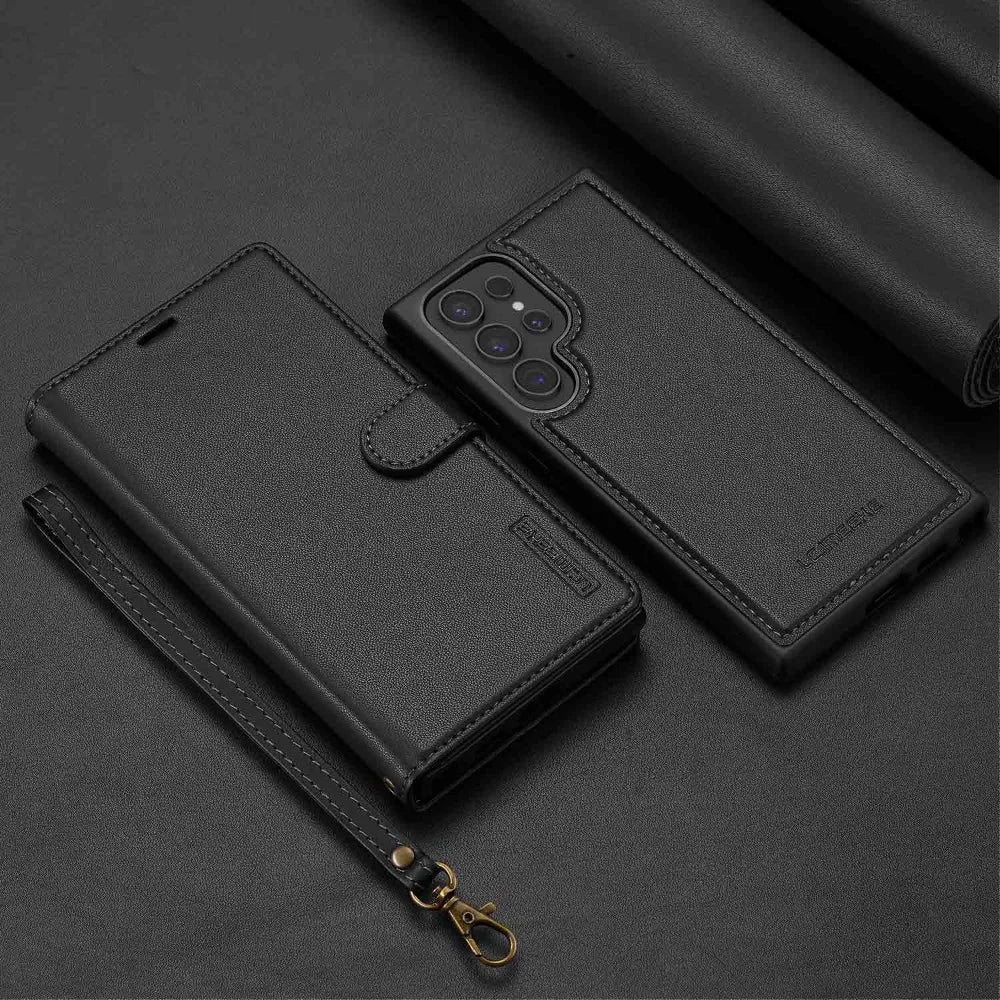Leather Case with Detachable Wallet for Samsung Galaxy S24 Series