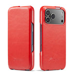 Textured Leather Flip Case with Raised Camera Ring for iPhone 18 Series