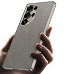 Comfortable Suede Velvet Leather Phone Case with Lens Guard for Samsung Galaxy S25 Ultra