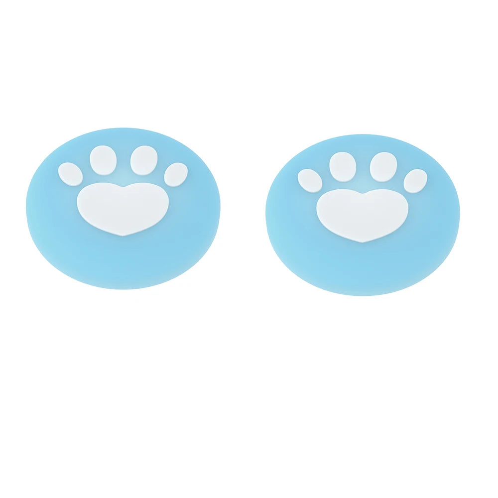 2-Pack Soft Silicone Cute Cat Thumbstick Grips for Nintendo Switch 2 Joy-Con Controllers