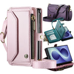 Leather Crossbody Wallet Case with Shoulder Strap for Samsung Galaxy Z Fold 8