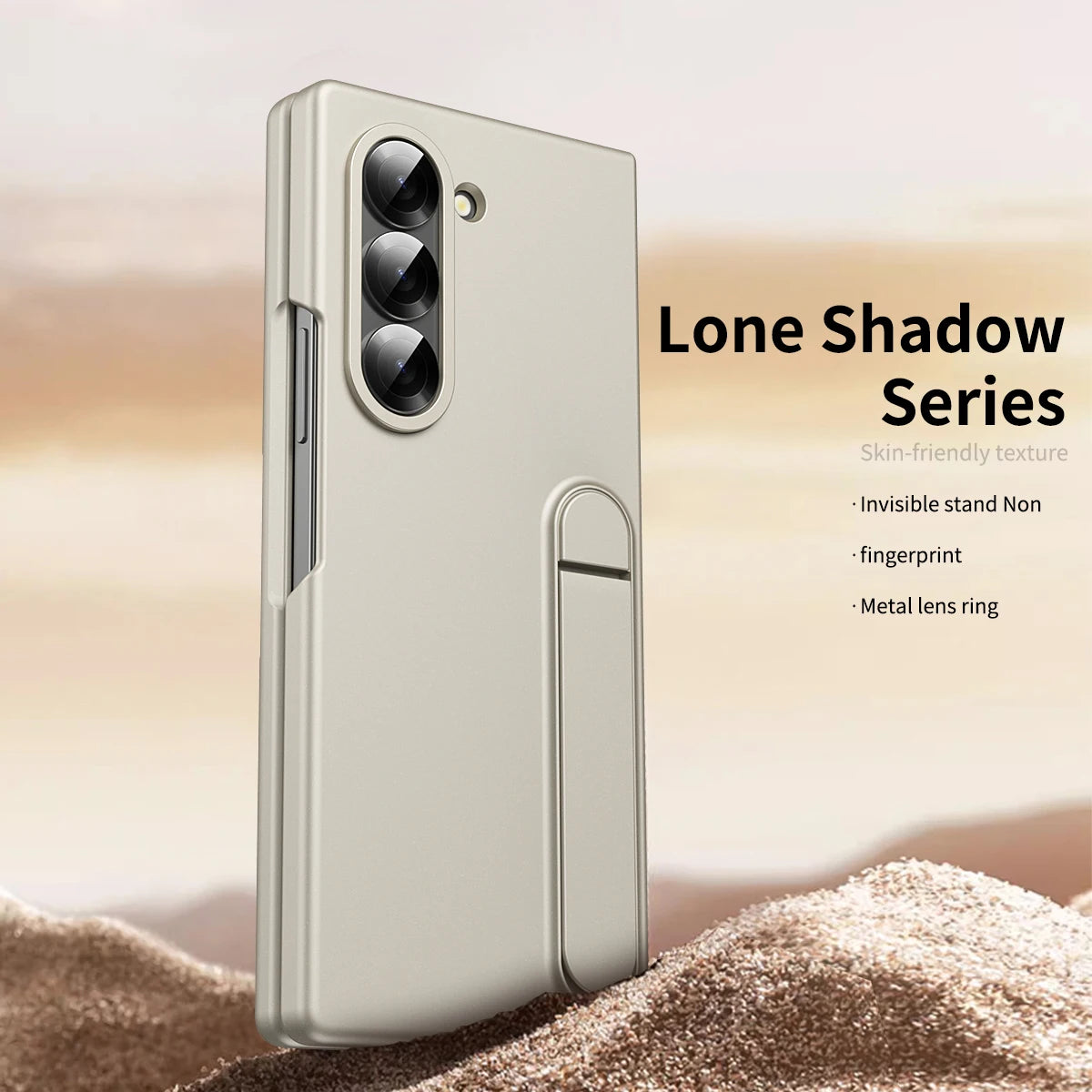 Skin-Feel Shockproof Case with Holder for Samsung Galaxy Z Fold 6
