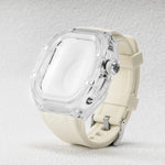 Luxury Transparent Protective Case with Silicone Strap for Apple Watch Ultra 2