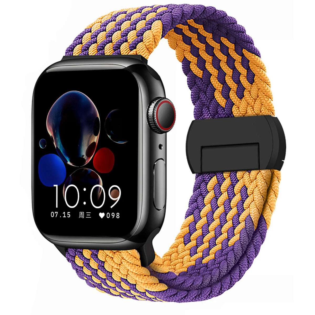 Stretchable Braided Solo Loop with Magnetic Closure for Apple Watch