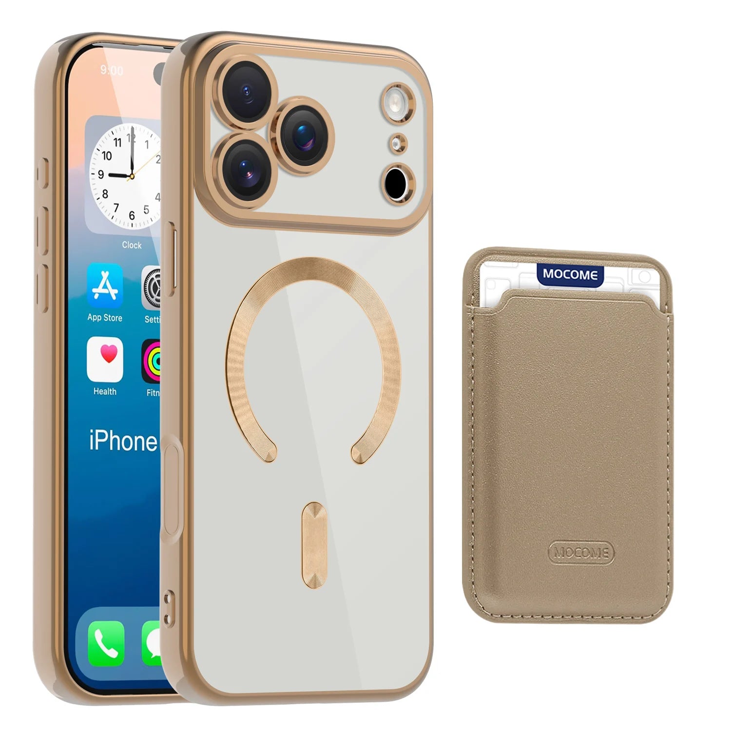 iPhone 17 Series Soft Electroplating MagSafe Case with Magnetic Wallet