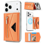 Luxury Leather Magnetic Wallet with Card Holder and Kickstand