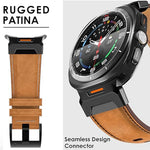 Stainless Steel & Leather Watchband for Samsung Galaxy Watch Ultra and Samsung Galaxy Watch Ultra (2025)