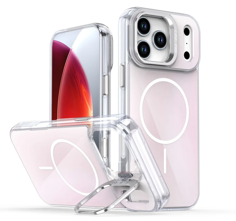 iPhone 17 Series Anti-Yellowing MagSafe Case with Lens Bracket