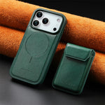 2-in-1 Detachable MagSafe Leather Wallet Case with Card Holder for iPhone 17 Series