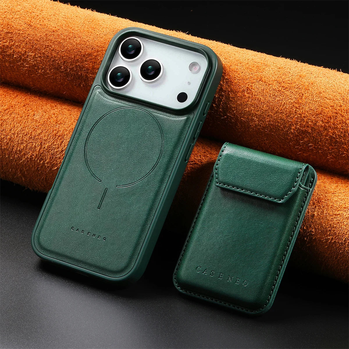 2-in-1 Detachable MagSafe Leather Wallet Case with Card Holder for iPhone 17 Series