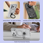 Soft TPU Shockproof MagSafe Case with 360° Rotating Metal Ring Stand for iPhone 17 Series
