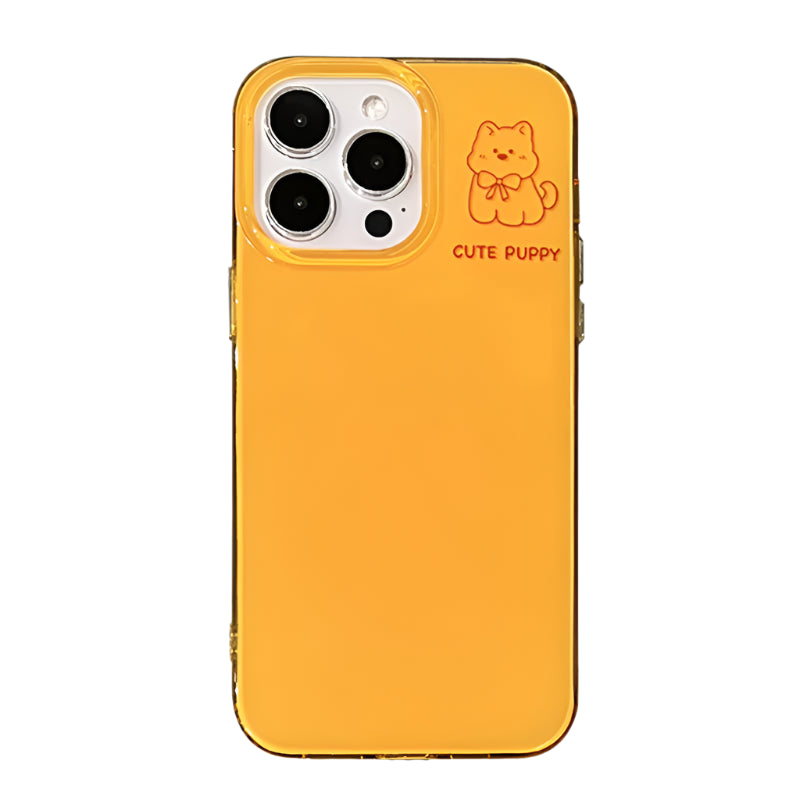 Cute Puppy Cartoon TPU Shockproof Case for iPhone 15 Series