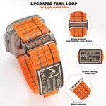 Quilted Nylon Trail Loop Band with Velcro Closure for Apple Watch