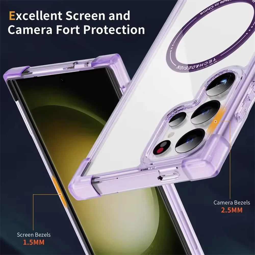 Frosted Clear Magnetic TPU Case for Samsung Galaxy S24 Series