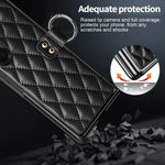 Diamond Grid Leather Magnetic Case with Ring Holder for Samsung Galaxy Z Fold 8 Ultra