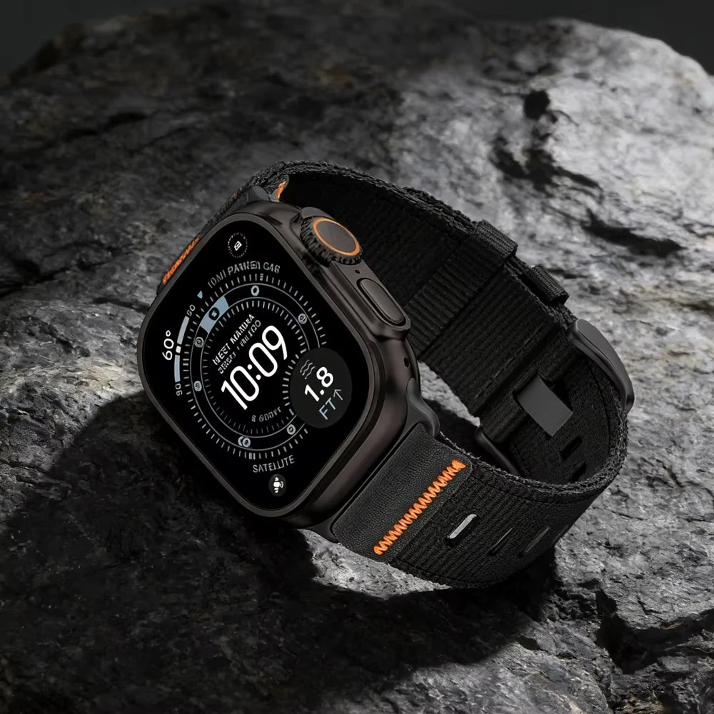 Rugged Woven Nylon Band with Pin Buckle for Apple Watch