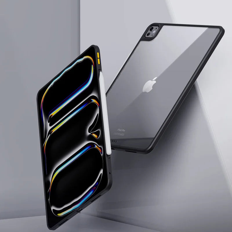Clear Hybrid TPU and PC Bumper Case for iPad Pro (2024)