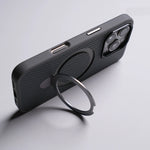 Creative Frosted MagSafe Case with Metal Kickstand for iPhone 16 Series