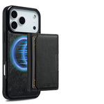 2-in-1 Detachable PU Leather MagSafe Case with RFID Card Slot for iPhone 17 Series