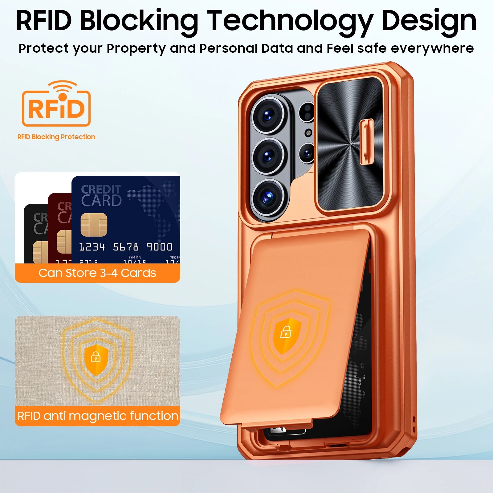 Luxury Executive Wallet Case with Privacy Camera Slide for Samsung Galaxy S26 Ultra