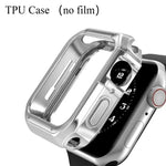 Stainless Steel Link Strap + TPU Case Combo for Apple Watch