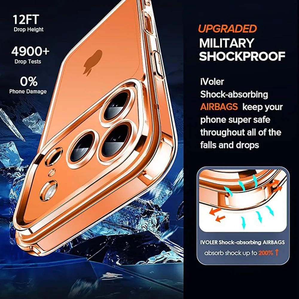 iPhone 17 Series Clear TPU Case with Full Camera Lens Protection