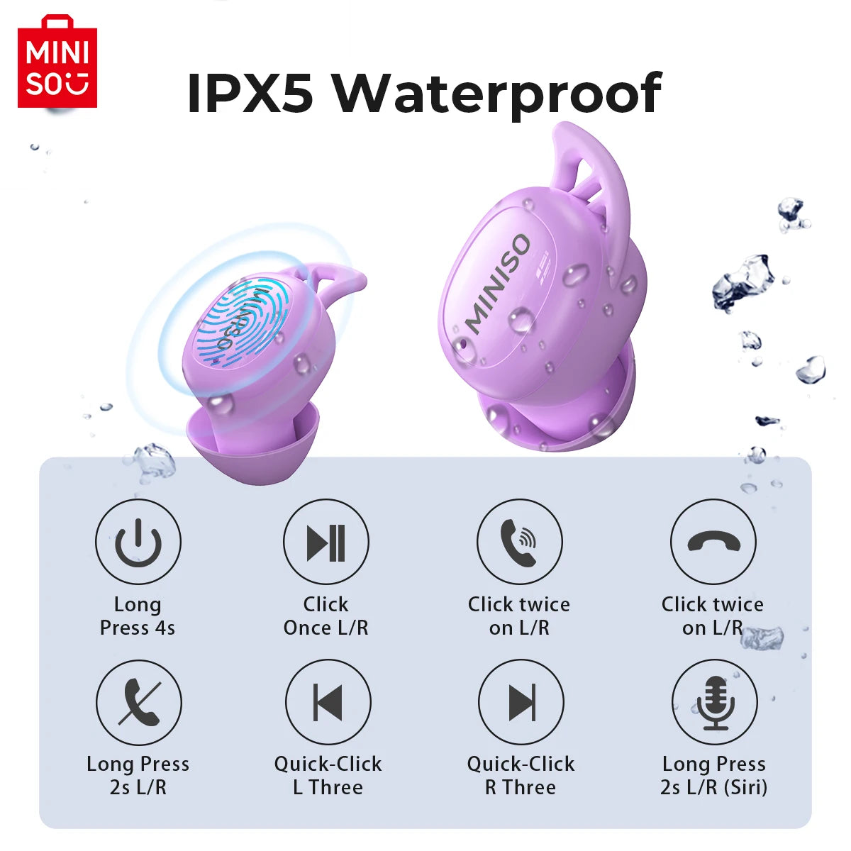 MINISO X16 Bluetooth 5.4 Sleep Earbuds for Side Sleepers