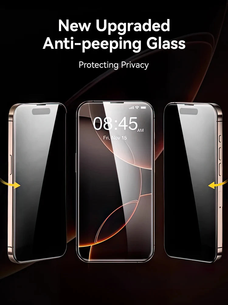 Full-Screen Anti-Spy Tempered Glass for iPhone 17 Series