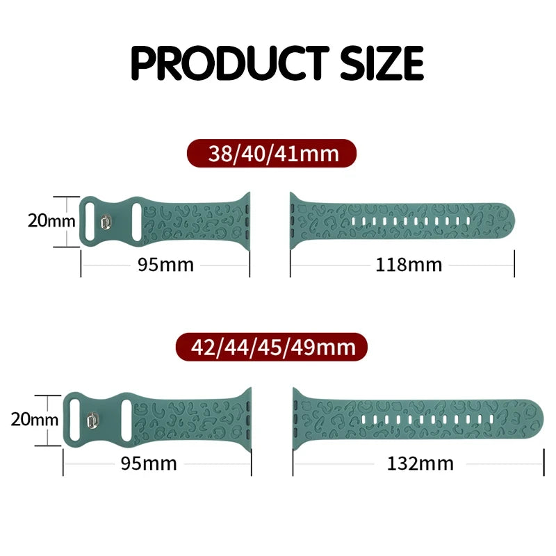 Slim Leopard Pattern Strap for Apple Watch