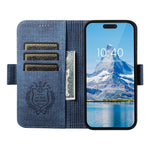 MagSafe-Compatible Denim Flip Wallet Case for iPhone 16 Series