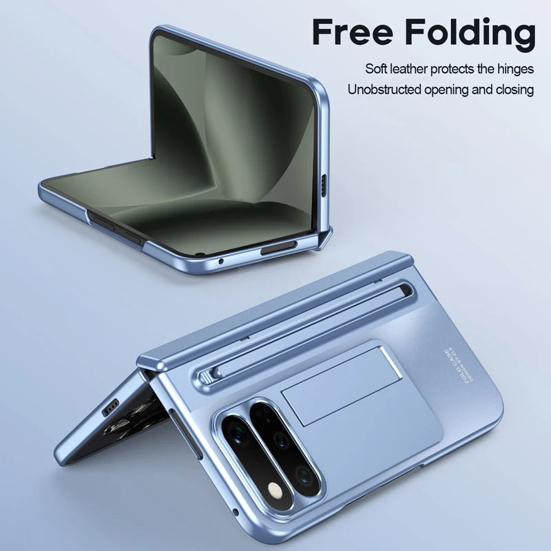 Vintage Fold Case with Push-to-Eject Stylus Slot for Google Pixel 11 Pro Fold