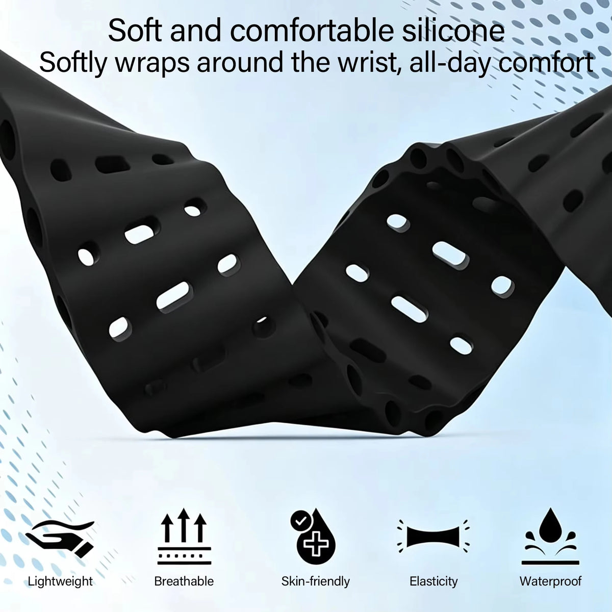 Perforated Silicone Watch Band for Samsung Galaxy Watch Ultra 2