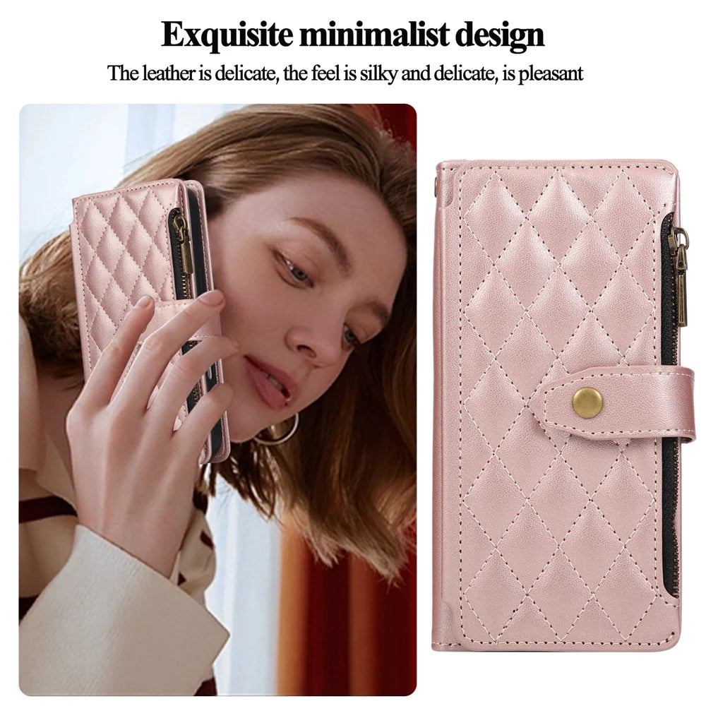 iPhone 17 Series Crossbody Purse Case with Wrist Strap