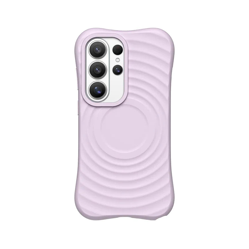 Liquid Silicone Magnetic Case with Raised Edge Protection for Samsung Galaxy S25 Series